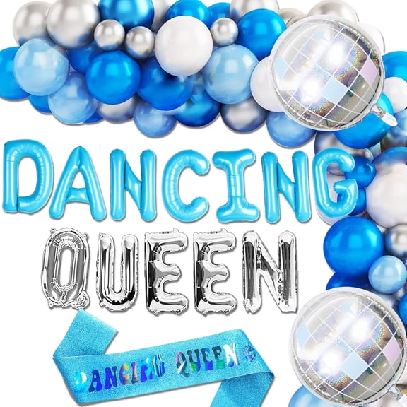 Dancing Queen Bachelorette Party Decoration - Balloons Banner Mamma Mia Disco 70s Decoration