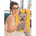thumbnail image 1 of Custom Dog Portrait Canvas Wall Art 15.75x11.81 Inches, 1 of 8