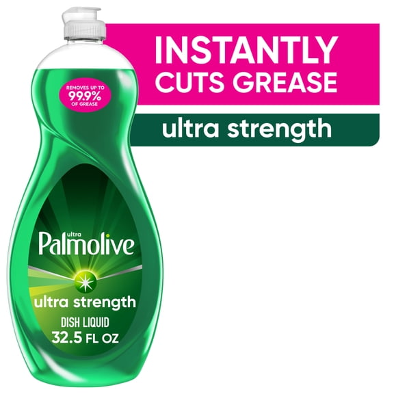 Palmolive Ultra Strength Liquid Dish Soap, Cuts Grease and Grime, No Soaking Needed, 32.5 fl oz