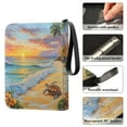 thumbnail image 4 of Game Card Storage Bag Collectible Trading Card Albums The 4-Pocket Card Binder With 50-Page Sleeve Can Hold 400 Game Cards Sunset Turtle, 4 of 6