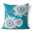 thumbnail image 4 of Sunny Blooms Throw Pillow with Removable Cover in Aqua 20x20, 4 of 6