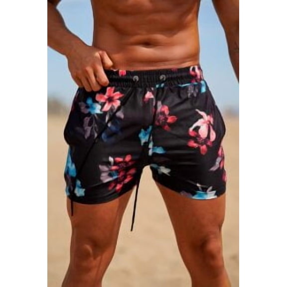 Stretchy Breathable Men's Beach Shorts | Quick Dry Poolside Vacation Trunks
