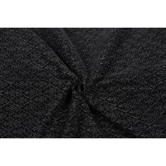 TRILOKI Black Velvet Embroidery DIY Arts & Crafts, Sewing, Wedding Dress, Crafts, Inches 44, 38 Work By The Yard