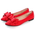 thumbnail image 4 of Zapatillas de ballet TN TANGNEST de gamuza roja sandía para mujer, 4 of 7