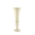 thumbnail image 2 of CC Home Furnishings 30" Glossy White Trumpet Tall Vase With Grooved Accent, 2 of 2