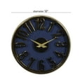 thumbnail image 3 of DecMode 12 In. Blue Coastal Wall Clock, 3 of 8