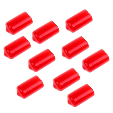 10 Pieces Snooker Billiard Cue Tip Rubber Protector Red