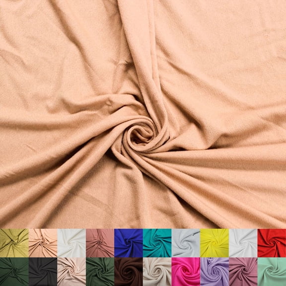 60" Wide Crepe Viscose Spandex Fabric by the Yard, 220 GSM, Medium-weight - Soft 2-Way Stretch Fabric for Dresses, Pants, Tops, Costumes & DIY Sewing Projects