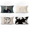 thumbnail image 1 of Juego de fundas de almohada de arte abstracto con diseño minimalista, 1 of 3