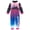 Pink / purple / blue, sparkle smash, variant on Monster Jam Grave Digger French Terry Racing Zip Up Coverall Infant to Big Kid
