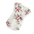 thumbnail image 2 of maskred T-shirt Femme Imprimé Plissé Haut Col Rond Manches Courtes Blouse Blanche TTG, 2 of 6