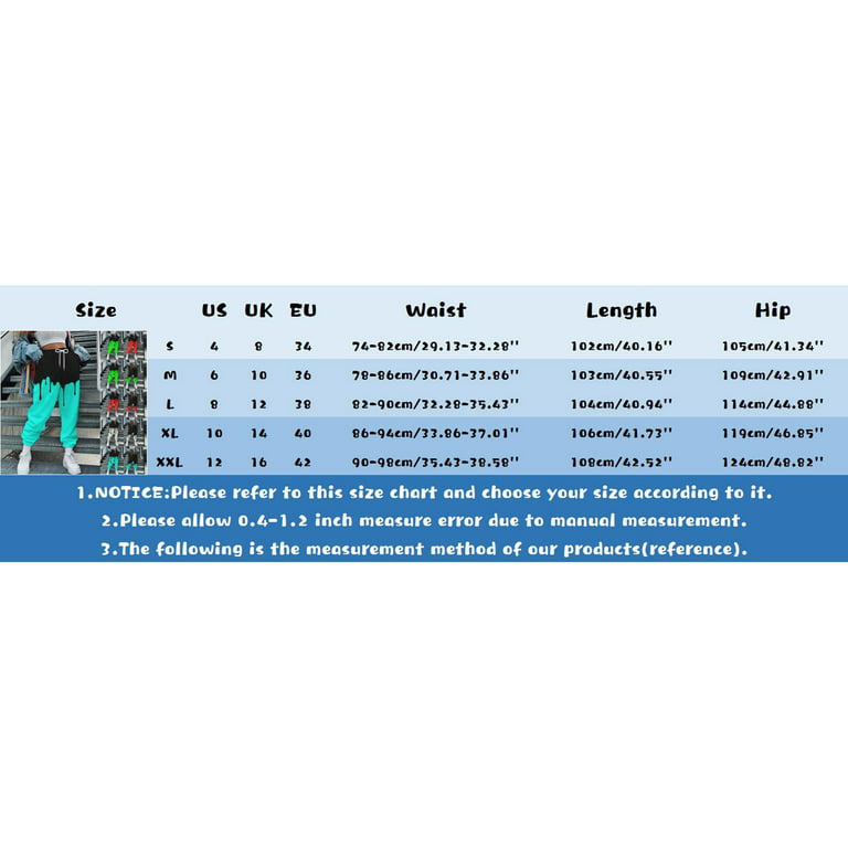 WANYNG women's pants Womens Sweatpants Lounge Baggy Cotton Casual Joggers  High Waist Pant Winter Clothing With Pockets Baggy Mint Green S 
