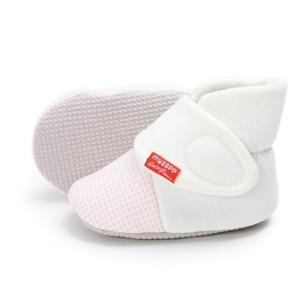 

Winter Cotton Booties Socks for Unisex Baby Soft Sole Non-Slip Fleece Cozy Socks Infant Toddler First Walkers Crib Slippers Shoes