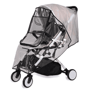Universal Convenience Stroller Rain Cover, Baby Weather Shield for Rain, Wind & Snow, Fits Most Strollers with Car Seat, Vented Airflow, High Visibility, Easy Install & Storage, Clear