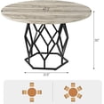 thumbnail image 4 of Ourlova Round Dining Table for 4-6 People with Sturdy Base for Kitchen, 4 of 7