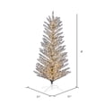 thumbnail image 3 of Vickerman 8' x 51" Vintage Aluminum Tree, Warm White LED Lights., 3 of 4