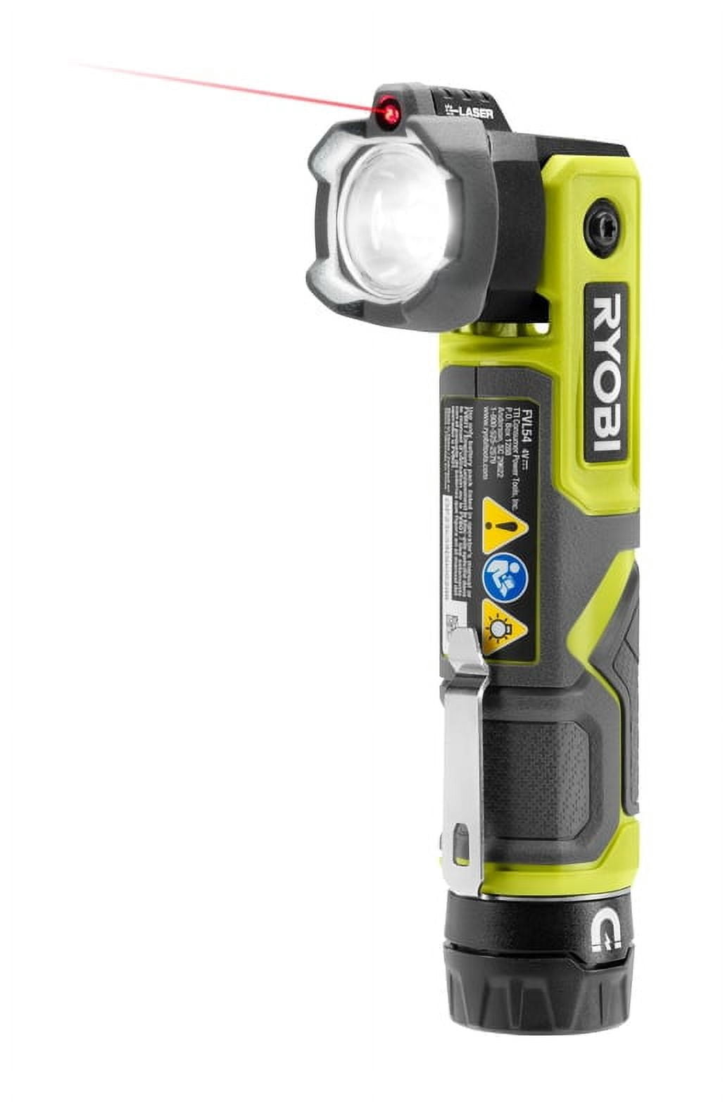 RYOBI USB Lithium LED Pivoting LASER Flashlight Kit