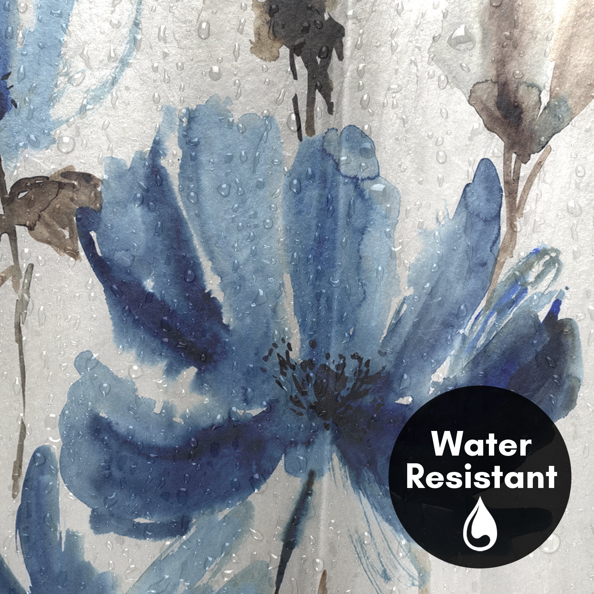 Americanflat 71" x 74" Shower Curtain, Blissful Blue by PI Creative Art