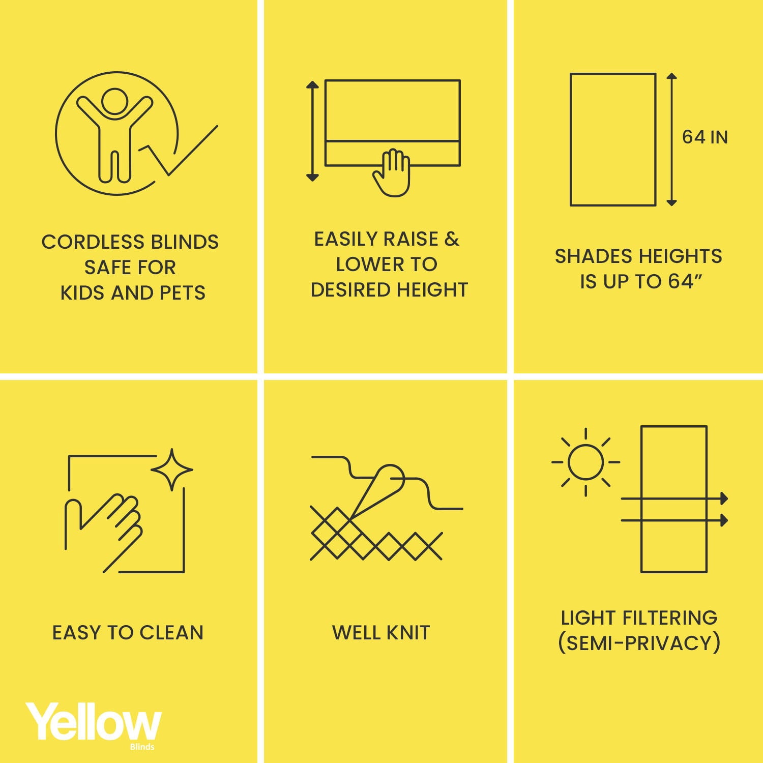 Yellow Blinds 27"W x 64"H Natural Woven Cordless Light Filtering Bamboo Roman Shades for Window, Cinnamon