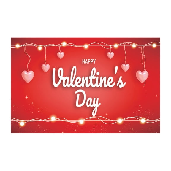 Valentines Day Banner Happy Valentines Day Background Cloth Banner Valentine Party Flag Decorations Articles for Party Wall Decoration Home Party Supplies