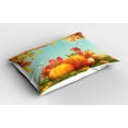 thumbnail image 2 of Ambesonne Harvest Pillow Sham 2 Pack, Fall Season Yield Leaf, 26"x20", Orange Vermilion Green, 2 of 3