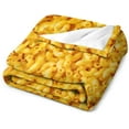 thumbnail image 2 of Macaroni and Cheese Food Blanket -Plush Throw Super Soft Fuzzy Warm Blanket, Flannel Fleece Blankets for Sofa, Couch, Bed for All Season 50"x60"(Youth), 2 of 5