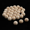 thumbnail image 4 of 20 Pcs No Hole Crafts Making Natural Wood Round Ball 25mm, 4 of 6