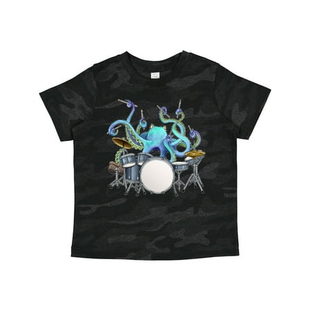 

Inktastic Cute Blue Octopus Drumming Gift Toddler Boy or Toddler Girl T-Shirt