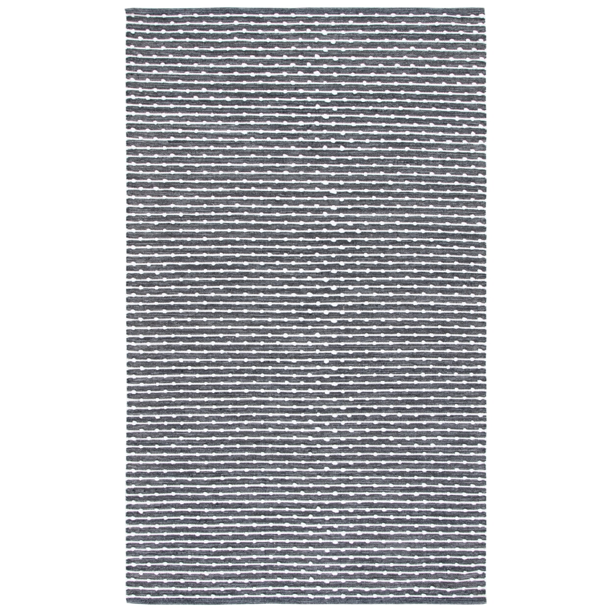 SAFAVIEH Montauk Derrick Geometric Striped Area Rug, Grey/Ivory, 6' x 9'