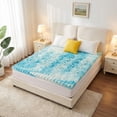 thumbnail image 6 of Simenmax Mattress Topper, 4" Gel Memory Foam with 5-Zone Support for Back Pain, CertiPUR-US Certified Bed Topper (Queen, Blue), 6 of 9