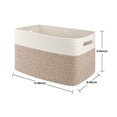 thumbnail image 2 of CHERISHGARD 5.7 Gallon Cotton Rope Storage Basket With Handles，14.96 x 9.06 x 9.84 lnch, Laundry Baskets for Babyroom, Living Room, 2 of 5
