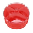 thumbnail image 3 of Divided Serving Dish, Food Storage Multipurpose Healthy Divided Serving Tray With Transparent Lod For Snacks Red,Pink,Blue, 3 of 8