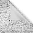 thumbnail image 6 of Ambesonne Cat Valance & Curtain, Lazy Furry Feline Pets, 55"x24", Black White, 6 of 6