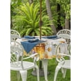 thumbnail image 3 of Outdoor Tablecloths with Umbrella Hole & Zipper, Daisy Spring Floral Round Tablecloth 54 Inch, Farmhouse Botanical Green Leaves Vintage Art Waterproof Table Cloth, Patio/Pool/Picnic Table Covers, 3 of 8
