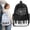 Black, variant on Piano Backpack, Cute Nylon Polka Dot Y2K Backpack with Pendant, Novelty Bookbag for School, Travel, Campus & Daily Commute