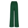 thumbnail image 6 of Womens Straight Wide Leg Pants Casual Drawstring High Waist Trousers Solid Color Loose Lounge Pockets Bottoms (Green L), 6 of 6
