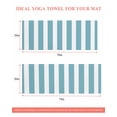 thumbnail image 6 of Aqua Striped Yoga Towel for Hot Yoga Non Slip, Modern Farmhouse Blue White Stripes Yoga Mat Towel Absorbent Yoga Sweat Towels Microfiber Hot Yoga Blanket for Bikram Pilates 26"x70", 6 of 7