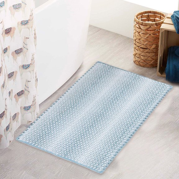 sruoe Bathroom Rugs, Bath Mat for Bathroom Floor 1pcs, Bath Mats for Bathroom Floor Non Slip Non Skid, Rectangular Polyester Floor Mat for Bath Door Household, Green
