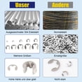 thumbnail image 4 of Heat Treated Metal Clips Assortment, Stainless Steel E-Clip Set For Retaining Rings, High Strength Clips With Excellent Rust Resistance For Indoor Outdoor Use, 4 of 7