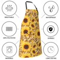 thumbnail image 5 of Pofeuu Abstract Leopard Print Sunflower Print Waterproof Apron with Pockets Adjustable Cooking Aprons Kitchen Bib for Baking Household Cleaning, 5 of 8
