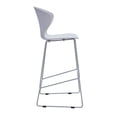 thumbnail image 2 of Midcentury Plastic Bar Stool with Metal Legs Gray Set of 2, 2 of 5