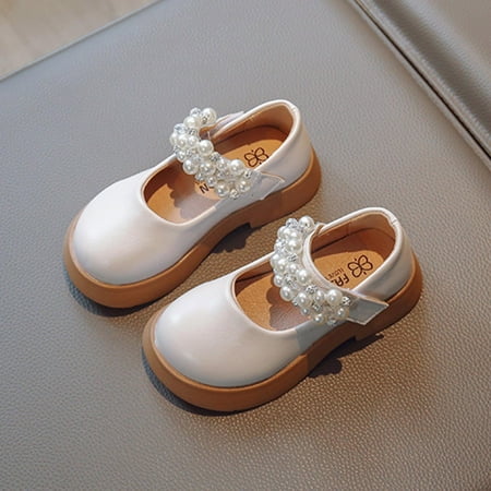 

Cathalem Little Girl Dressy Shoes Fashion All Season Children Casual Shoes For Girls Flat Soles Thick Soles Solid Girl s Boots Beige 5.5 Years