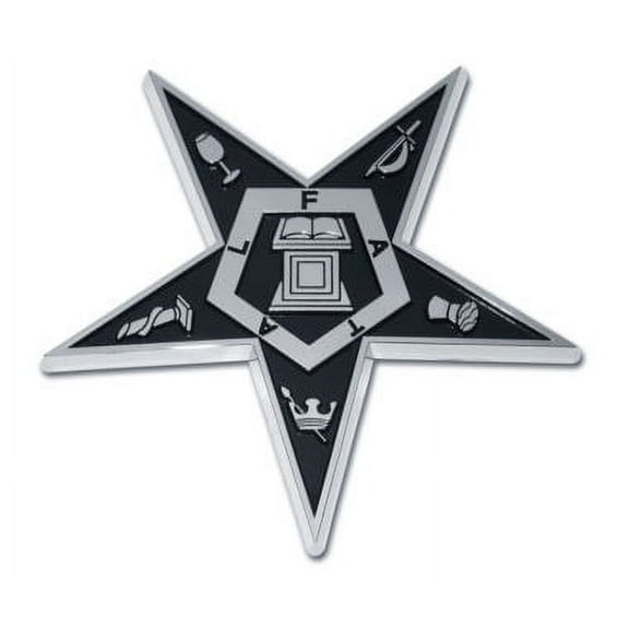 Eastern Star - Masonic Chrome 3" x 3" Auto Emblem