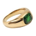 thumbnail image 3 of Stainless Steel Ring With Green Zircon Stone For Men And Women Electroplated Band Jewelry Elegant Jewel For All, 3 of 6