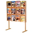 thumbnail image 2 of Wooden Mallet MM12-FSLO Divulge 12 Magazine Floor Display - Light Oak, 2 of 3