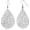 Silver, variant on 14K Gold Plated Silver Rose Gold Teardrop Filigree Dangle Earrings Lightweight Leaf Drop Earrings for Christmas Gift