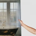thumbnail image 3 of Chilfamy  Antique Shower Curtain, Retro Bathtub in Modern Room Interior Hardwood Classics Space Design, Cloth Fabric Bathroom Decor Set with Hooks, White Black Pale Brown White, 3 of 7