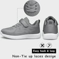 thumbnail image 3 of vibdiv Boys Girls Shoes Kids Sneakers Breathable Athletic Running Tennis Shoes Grey Big Kid 5, 3 of 6
