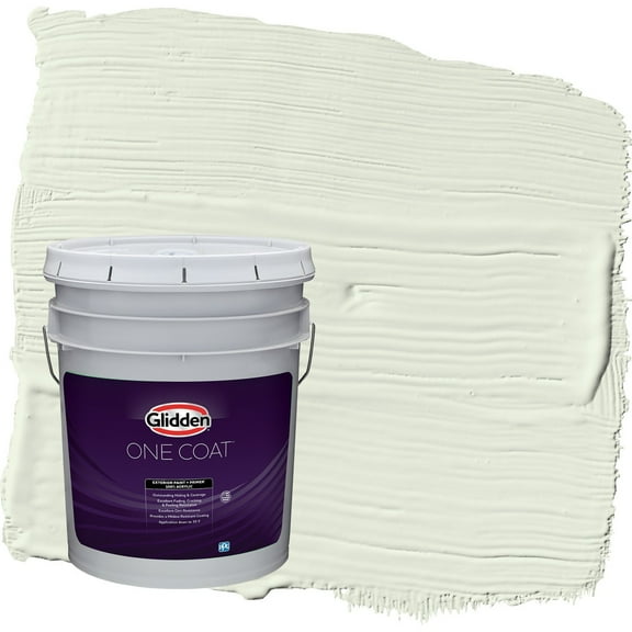 Glidden One Coat Milkweed / Green Satin Exterior Paint with Primer, 5 Gallon