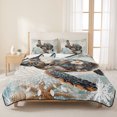 thumbnail image 3 of Queen Quilt Set 90''x96'', Sea Turtle Coastal Lightweight Summer Bedspread Coverlet Set with 2 Pillow Shams, Nautical Summer Beach Starfish Breathable All Season Quilt Bedding for Bedroom/Guest Room, 3 of 9